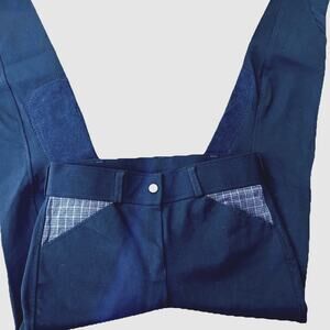 Dover Saddlery Equestrian Pants Womens 26 Suede Black Horse Riding Breeches Seat